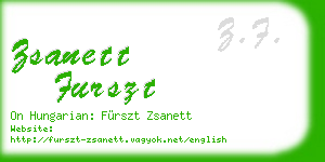 zsanett furszt business card