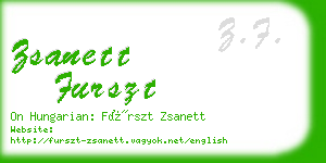 zsanett furszt business card